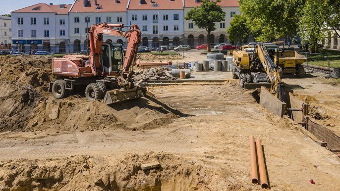 Remont Starego Rynku w Łodzi - fot. Stefan Brajter